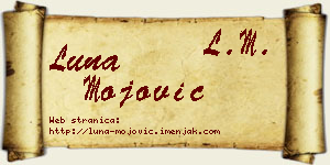 Luna Mojović vizit kartica